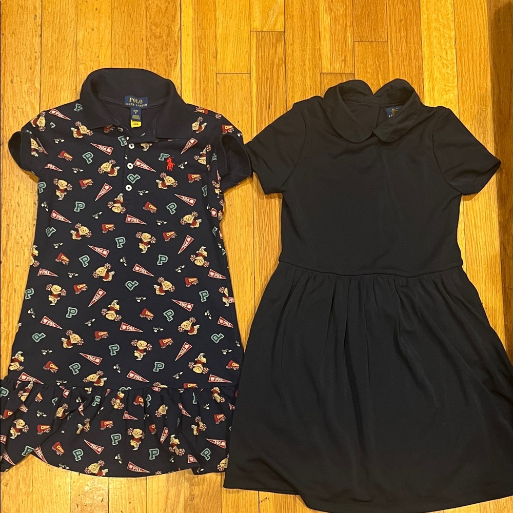 Polo by Ralph Lauren Navy and Patterned Kids Dress Set